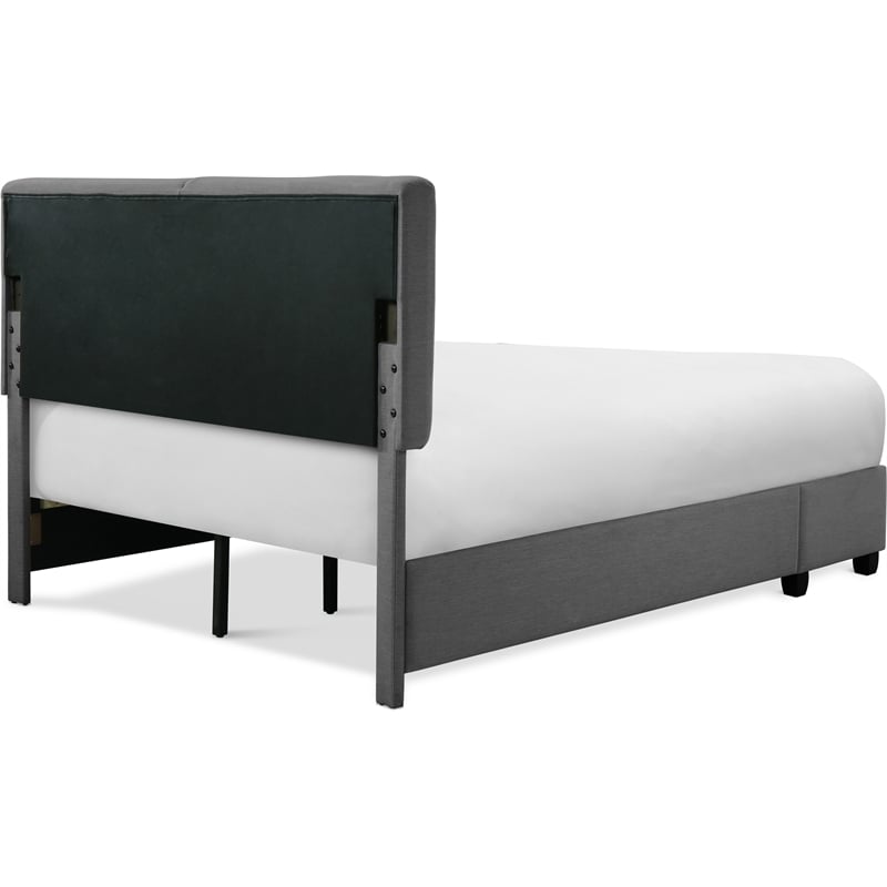 Finch Maxwell Storage Bed with Adjustable Height Headboard King Size Dark Gray