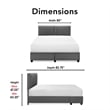 Finch Maxwell Storage Bed with Adjustable Height Headboard King Size Dark Gray