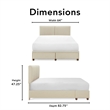 Finch Maxwell Storage Bed with Adjustable Height Headboard Queen Size Beige