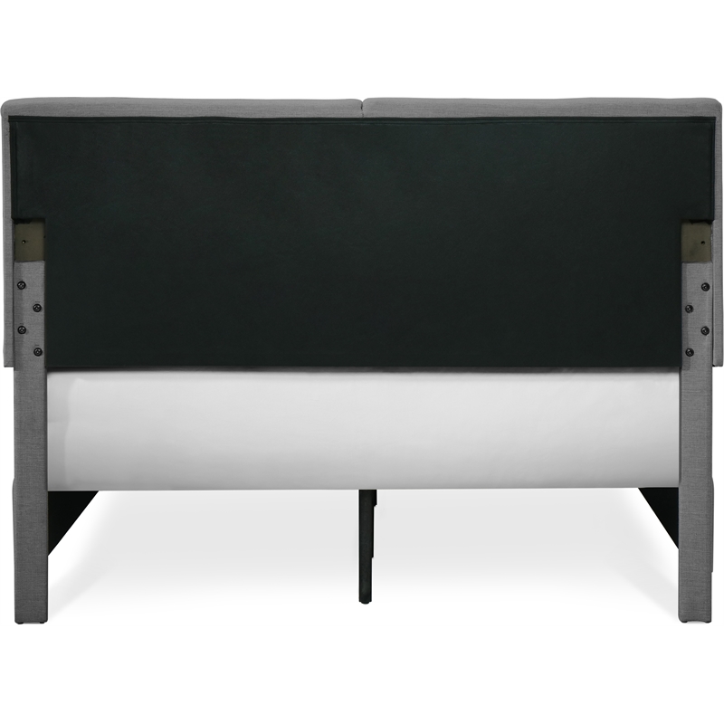 Finch Maxwell Storage Bed with Adjustable Height Headboard Queen Size Dark Gray