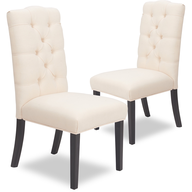 Finch Provence Tufted Dining Chair Set of 2 Beige Cymax Business