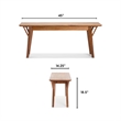 Finch Stratford Mid Century Entryway Bench Walnut Brown