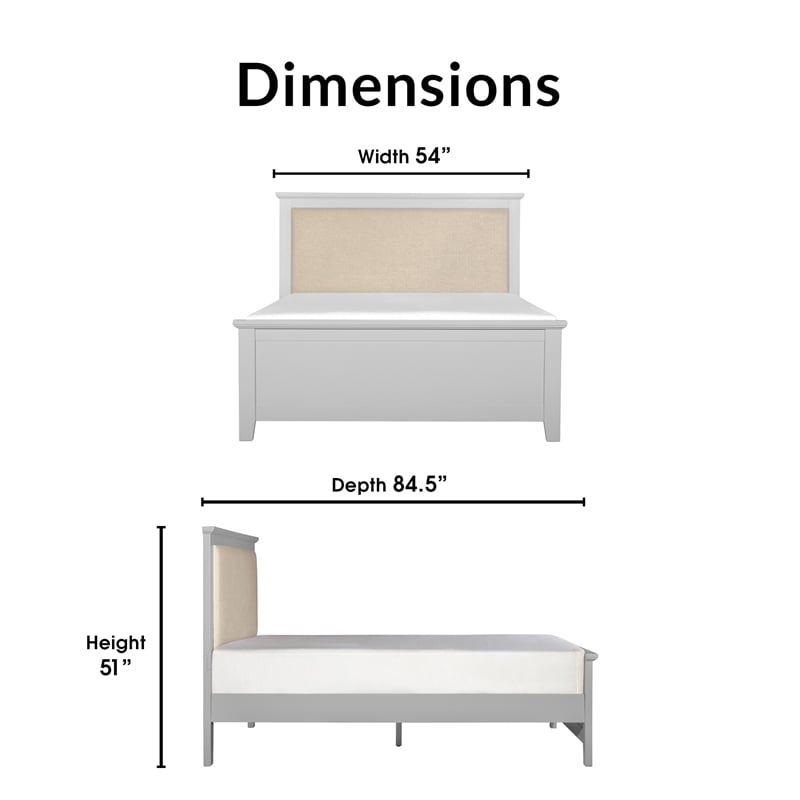 Finch Westport Solid Wood Platform Bed Frame Queen Size in Gray