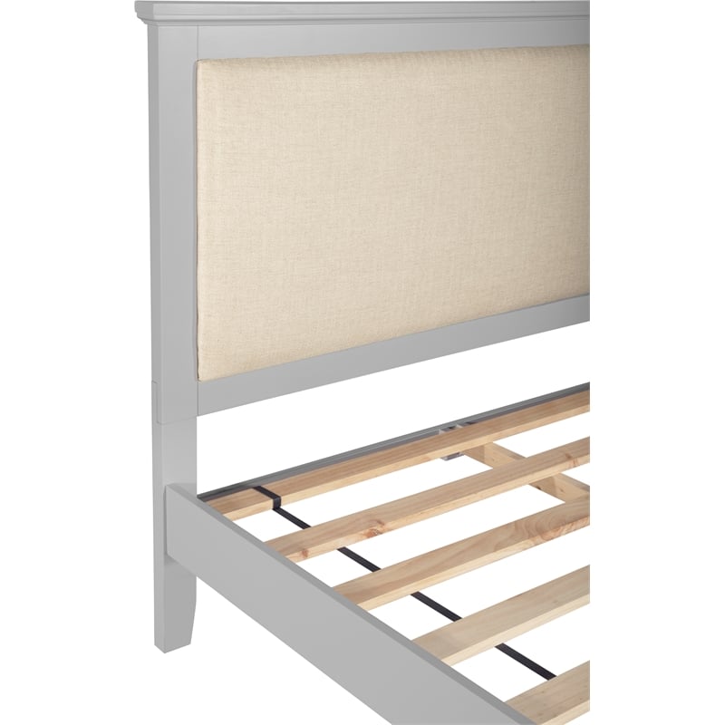 Finch Westport Solid Wood Platform Bed Frame Queen Size in Gray