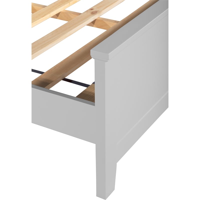 Finch Westport Solid Wood Platform Bed Frame Queen Size in Gray