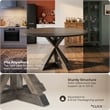 Finch Alfred Round Dining Table Rustic Brown