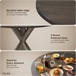Finch Alfred Round Dining Table Rustic Brown