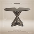 Finch Alfred Round Dining Table Rustic Brown