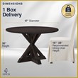 Finch Alfred Round Dining Table Rustic Dark Brown