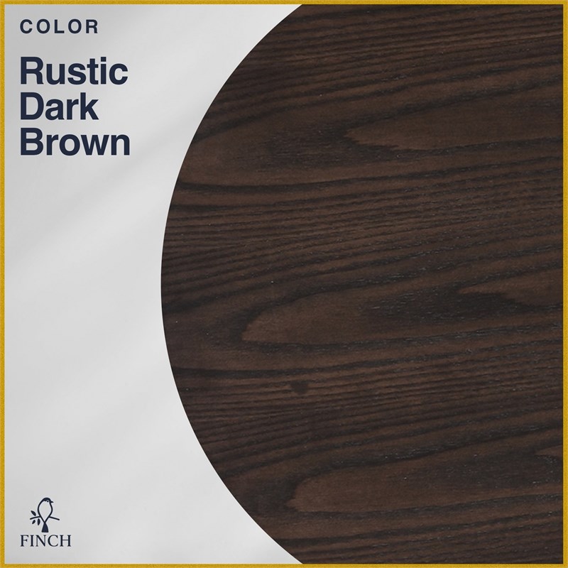 Finch Alfred Round Dining Table Rustic Dark Brown