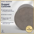 Finch Clayton Cement Pedestal Side Table with Modern Hourglass Design Gray