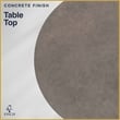 Finch Clayton Cement Pedestal Side Table with Modern Hourglass Design Gray