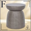 Finch Clayton Cement Pedestal Side Table with Modern Hourglass Design Gray