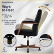 Finch Neo One Ergonomic Mid Back Office Chair in Soft Velvet Upholstery Black