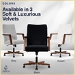 Finch Neo One Ergonomic Mid Back Office Chair in Soft Velvet Upholstery Black