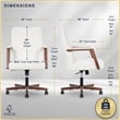 Finch Neo One Ergonomic Mid Back Office Chair in Soft Velvet Upholstery Cream