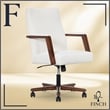 Finch Neo One Ergonomic Mid Back Office Chair in Soft Velvet Upholstery Cream