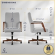 Finch Neo One Ergonomic Mid Back Office Chair in Soft Velvet Upholstery Gray