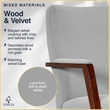 Finch Neo One Ergonomic Mid Back Office Chair in Soft Velvet Upholstery Gray