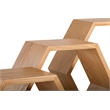 Universal Expert Abacus Hexagon Shelves Set of 3 Modern Oak