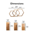 Universal Expert Abacus Hexagon Shelves Set of 3 Modern Oak