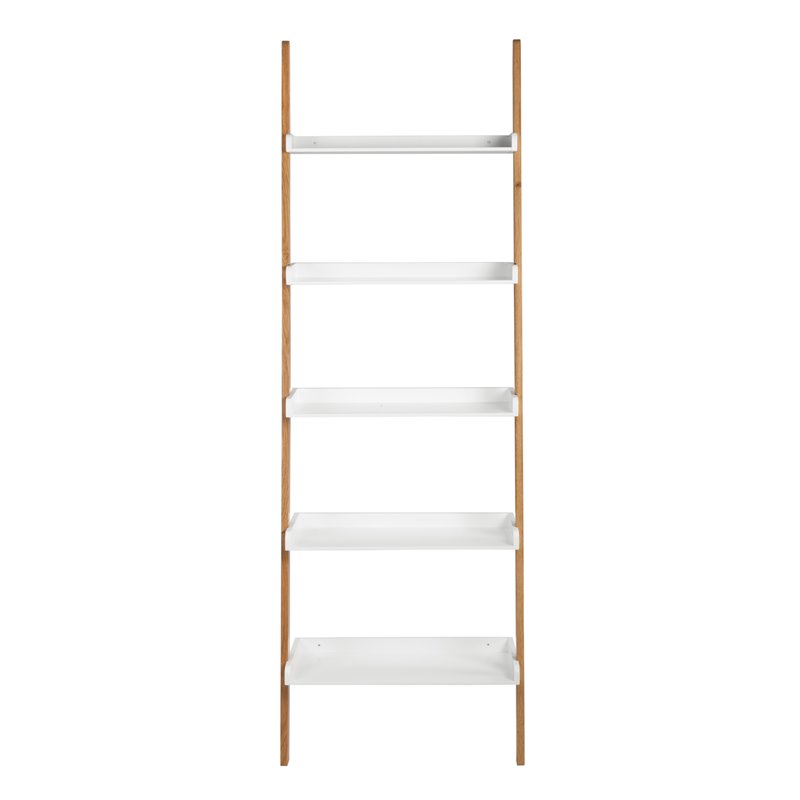Universal Expert Remus Ladder Bookshelf Modern Oak And White