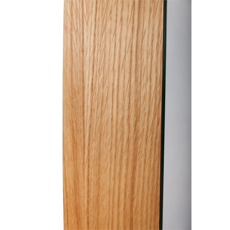 Universal Expert Remus Round Mirror Modern Oak