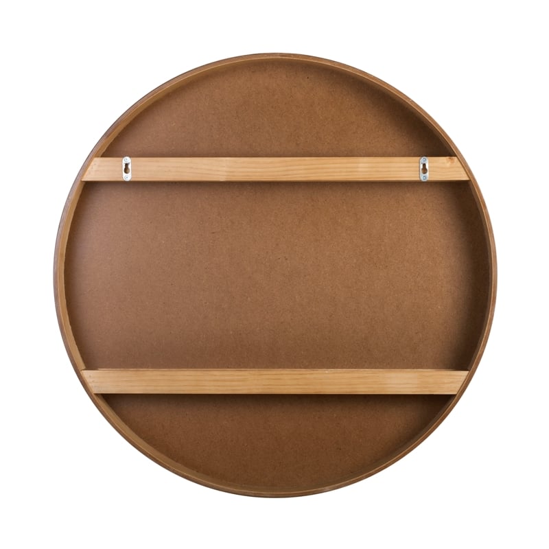Universal Expert Remus Round Mirror Modern Oak