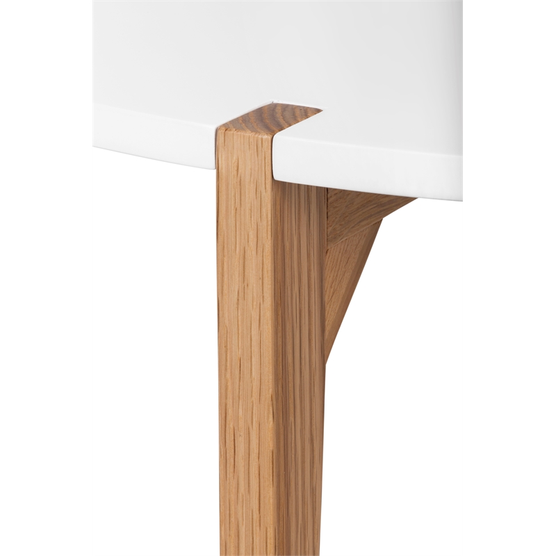 Universal Expert Abacus Round Coffee Table Modern Oak and White