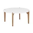 Universal Expert Abacus Round Coffee Table Modern Oak and White