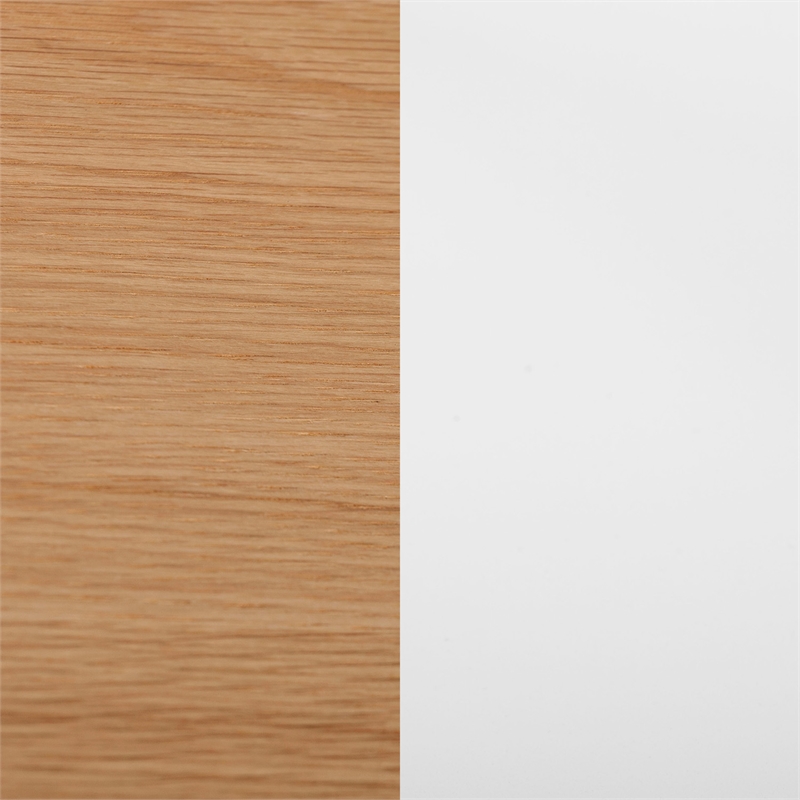 Universal Expert Abacus Round Coffee Table Modern Oak and White