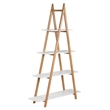 Universal Expert Abacus Ladder Bookshelf Modern Oak and White