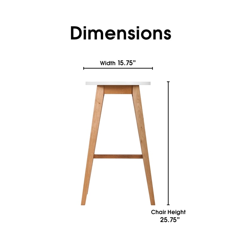 Universal Expert Abacus Barstool Modern Oak and White