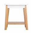Universal Expert Remus Square Side Table Modern Oak and White