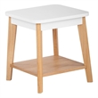 Universal Expert Remus Square Side Table Modern Oak and White