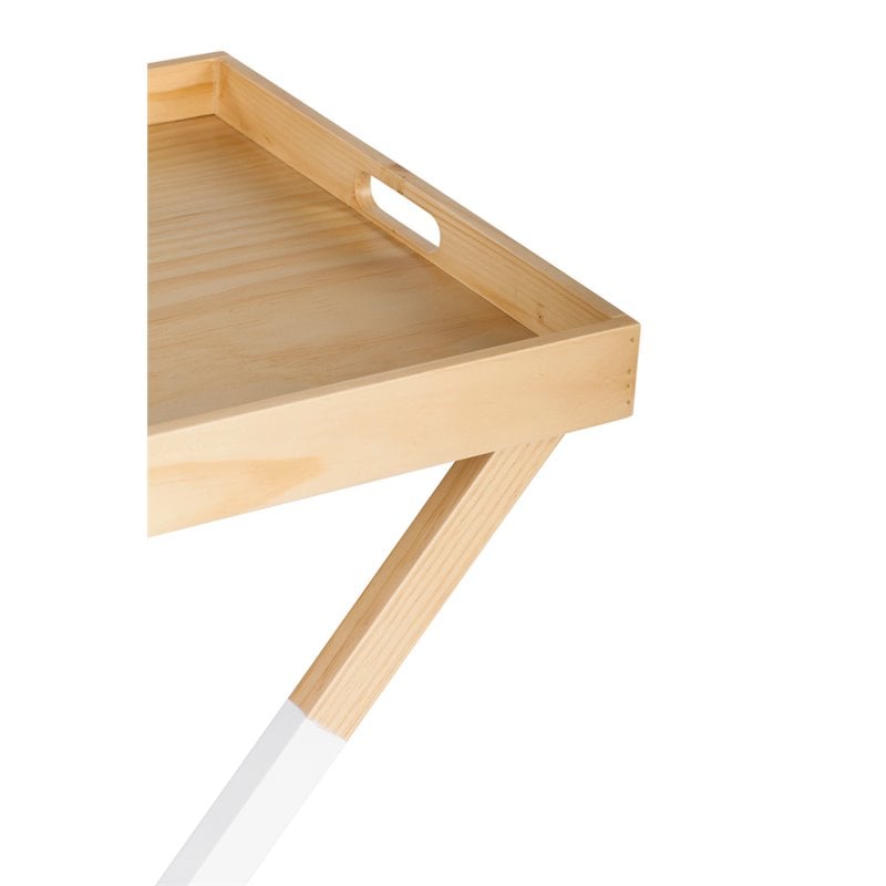 Universal Expert Remus Folding Tray Table Modern Oak and White