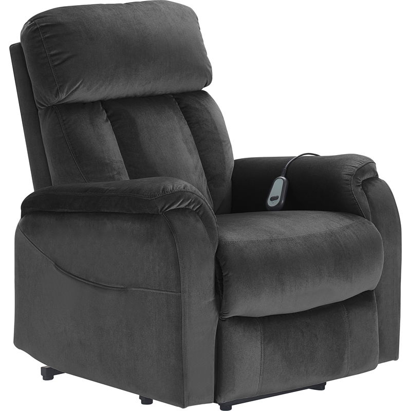 ClickDecor Samson Power Lift Recliner Chair Dark Gray