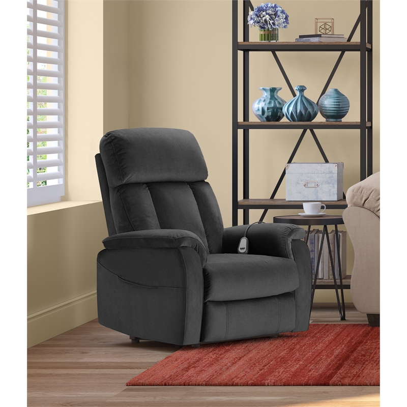 ClickDecor Samson Power Lift Recliner Chair Dark Gray