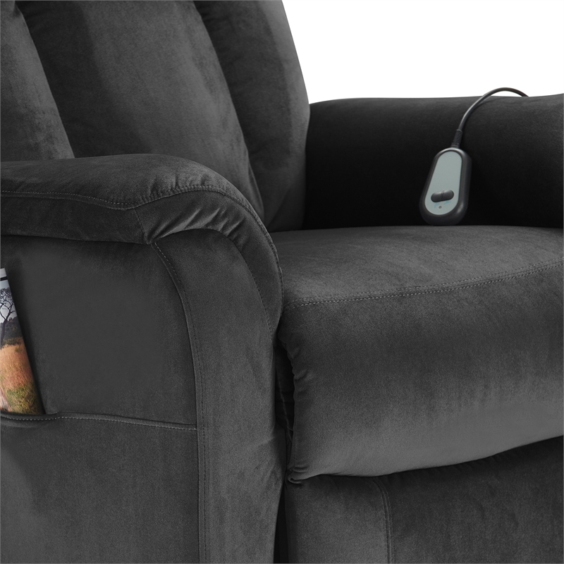 ClickDecor Samson Power Lift Recliner Chair Dark Gray