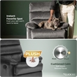 ClickDecor Davis Recliner Chair Dark Gray