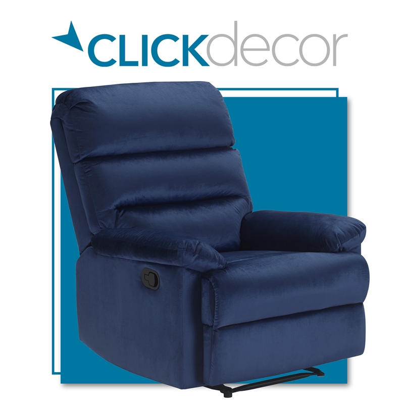 ClickDecor Davis Recliner Chair Blue
