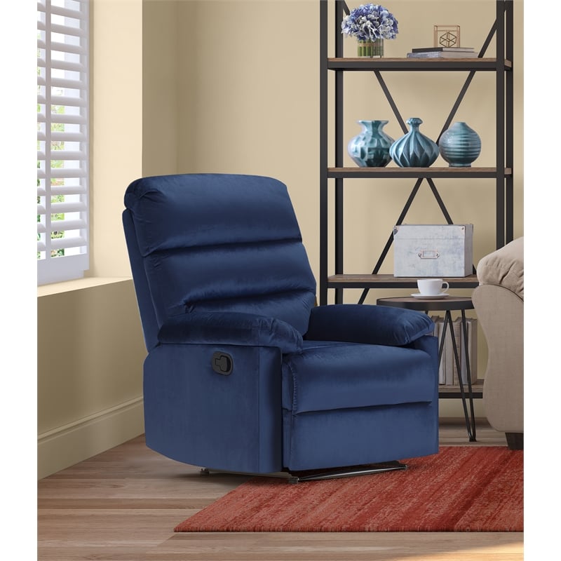 ClickDecor Davis Recliner Chair Blue