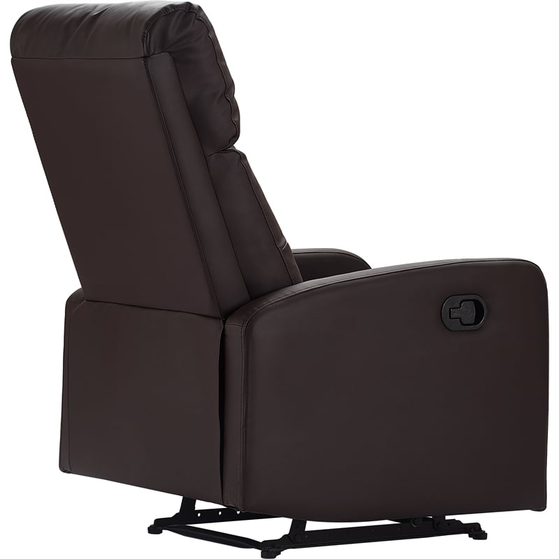 ClickDecor Henderson Leather Recliner Chair Dark Brown