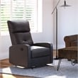 ClickDecor Henderson Leather Recliner Chair Dark Brown