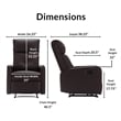 ClickDecor Henderson Leather Recliner Chair Dark Brown
