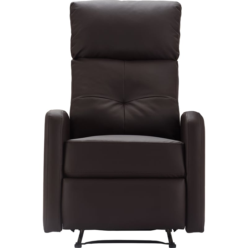 ClickDecor Henderson Leather Recliner Chair Dark Brown