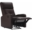 ClickDecor Henderson Leather Recliner Chair Dark Brown