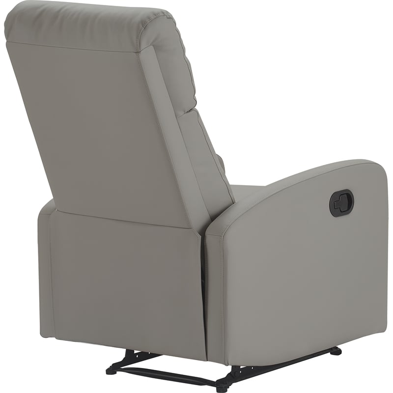 ClickDecor Henderson Leather Recliner Chair Gray