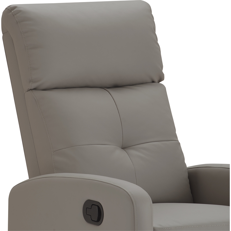 ClickDecor Henderson Leather Recliner Chair Gray
