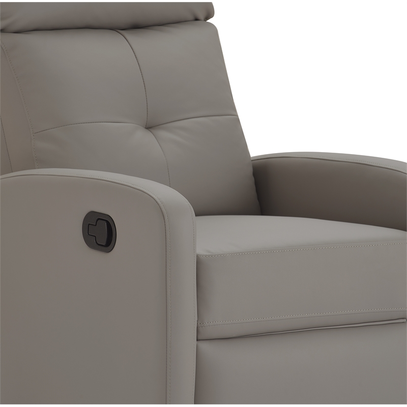 ClickDecor Henderson Leather Recliner Chair Gray